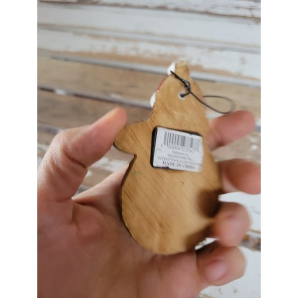 Snowman gingerbread cookie hat ornament Xmas holiday tree vintage - Picture 4 of 8